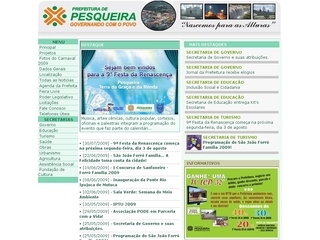 Thumbnail do site Prefeitura Municipal de Pesqueira