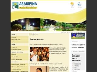 Thumbnail do site Prefeitura Municipal de Araripina