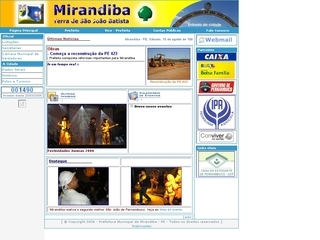 Thumbnail do site Prefeitura Municipal de Mirandiba