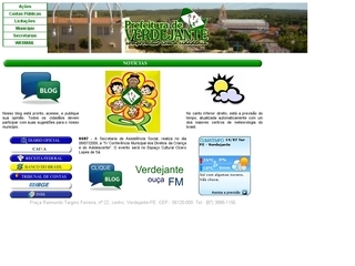 Thumbnail do site Prefeitura Municipal de Verdejante