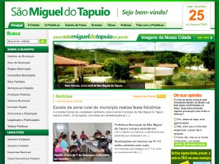 Thumbnail do site Prefeitura Municipal de So Miguel do Tapuio