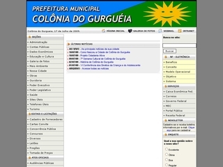 Thumbnail do site Prefeitura Municipal de Colnia do Gurguia
