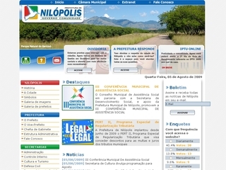 Thumbnail do site Prefeitura Municipal de Nilpolis