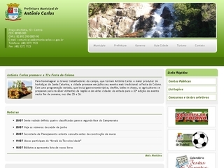 Thumbnail do site Prefeitura Municipal de Antônio Carlos