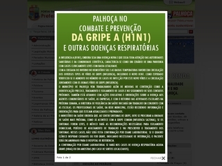 Thumbnail do site Prefeitura Municipal de Palhoça