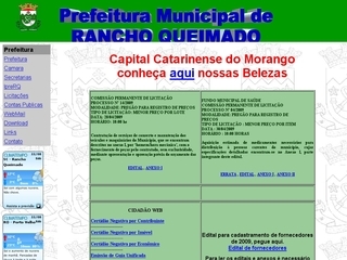 Thumbnail do site Prefeitura Municipal de Rancho Queimado