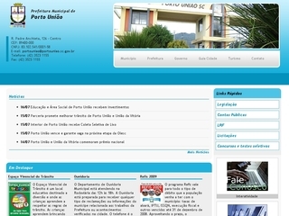 Thumbnail do site Prefeitura Municipal de Porto União