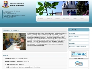 Thumbnail do site Prefeitura Municipal de Santa Terezinha