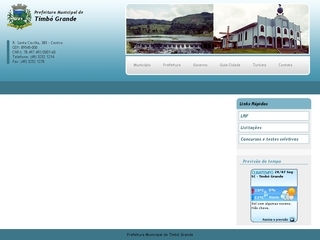 Thumbnail do site Prefeitura Municipal de Timbó Grande