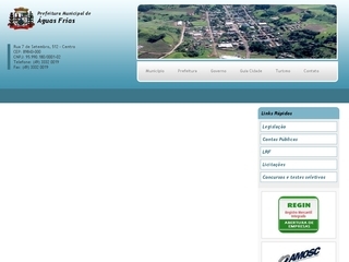Thumbnail do site Prefeitura Municipal de Águas Frias