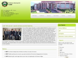 Thumbnail do site Prefeitura Municipal de Caibi