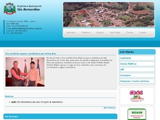 Thumbnail do site Prefeitura Municipal de So Bernardino