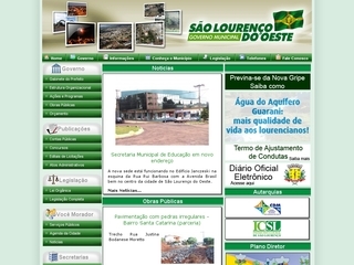 Thumbnail do site Prefeitura Municipal de São Lourenço do Oeste