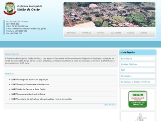 Thumbnail do site Prefeitura Municipal de Unio do Oeste