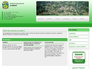 Thumbnail do site Prefeitura Municipal de Arabut