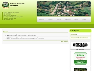 Thumbnail do site Prefeitura Municipal de Arvoredo