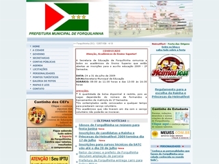 Thumbnail do site Prefeitura Municipal de Forquilhinha