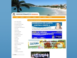 Thumbnail do site Prefeitura Municipal de Bombinhas