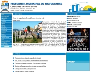Thumbnail do site Prefeitura Municipal de Navegantes