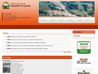 Thumbnail do site Prefeitura Municipal de Chapado do Lageado
