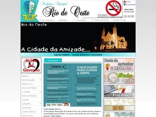 Thumbnail do site Prefeitura Municipal de Rio do Oeste