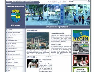 Thumbnail do site Prefeitura Municipal de Rio do Sul