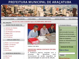 Thumbnail do site Prefeitura Municipal de Araçatuba
