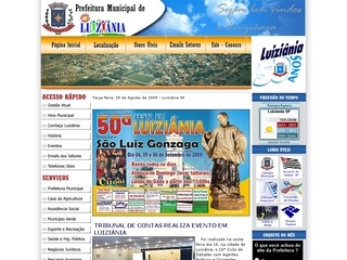 Thumbnail do site Prefeitura Municipal de Luiziânia