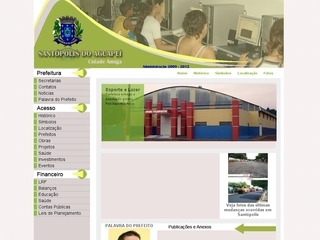 Thumbnail do site Prefeitura Municipal de Santópolis do Aguapeí