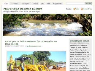 Thumbnail do site Prefeitura Municipal de Nova Europa