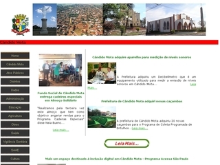 Thumbnail do site Prefeitura Municipal de Cndido Mota