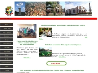 Thumbnail do site Prefeitura Municipal de Cândido Mota