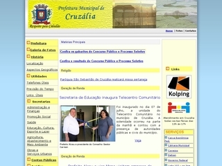 Thumbnail do site Prefeitura Municipal de Cruzália
