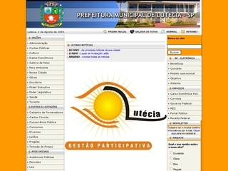 Thumbnail do site Prefeitura Municipal de Lutcia