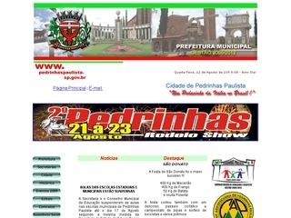 Thumbnail do site Prefeitura Municipal de Pedrinhas Paulista