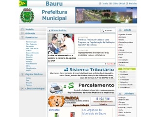 Thumbnail do site Prefeitura Municipal de Bauru