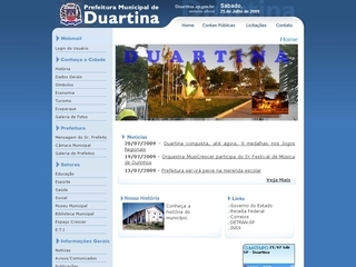 Thumbnail do site Prefeitura Municipal de Duartina