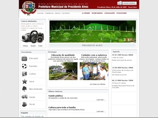 Thumbnail do site Prefeitura Municipal de Presidente Alves