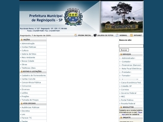 Thumbnail do site Prefeitura Municipal de Reginpolis
