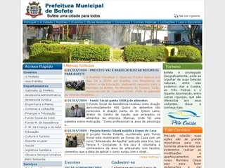 Thumbnail do site Prefeitura Municipal de Bofete