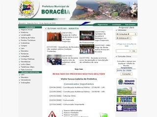 Thumbnail do site Prefeitura Municipal de Boracéia