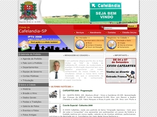 Thumbnail do site Prefeitura Municipal de Cafelândia