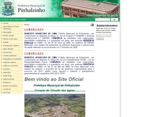 Thumbnail do site Prefeitura Municipal de Pinhalzinho