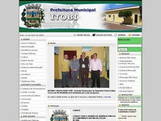 Thumbnail do site Prefeitura Municipal de Itobi