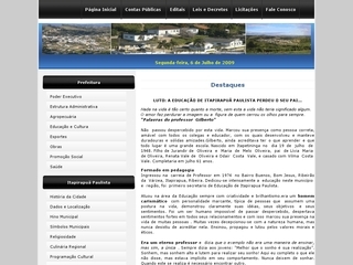 Thumbnail do site Prefeitura Municipal de Itapirapu Paulista