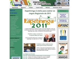 Thumbnail do site Prefeitura Municipal de Itapetininga