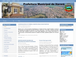 Thumbnail do site Prefeitura Municipal de Itarar