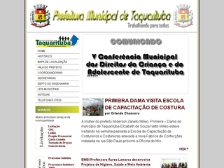 Thumbnail do site Prefeitura Municipal de Taquarituba