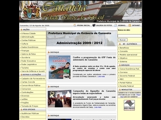 Thumbnail do site Prefeitura Municipal de Cananéia