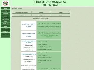 Thumbnail do site Prefeitura Municipal de Tapiraí